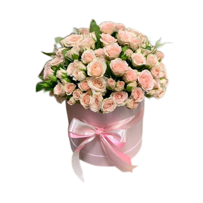 Букет цветов "Шляпная коробка Наив" Букет цветов "Шляпная коробка Наив"