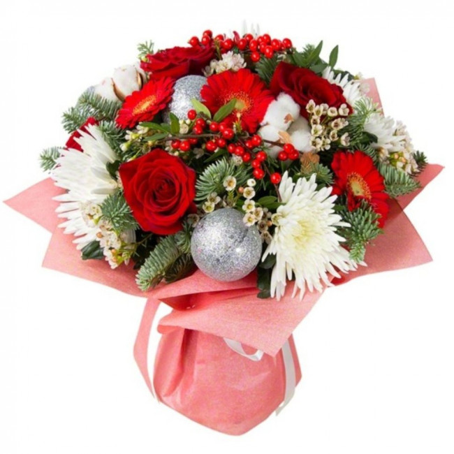Букет цветов "Новогодний букет" Букет цветов "Новогодний букет"